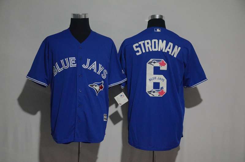 2017 MLB Toronto Blue Jays #6 Stroman Blue Fashion Edition Jerseys